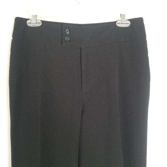 Not Your Daughter's Jeans Black Double Button Front Pleated Trousers Size 8P - Picture 8 of 12